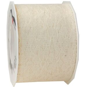 PRÄSENT C.E. Pattberg DERBY Decorative Ribbon in Cream, 27 yards of Lace Ribbon for Gift Wrapping, 2.8 inches width, Accessories for Decoration & Handicrafts, Decoration Tape for Wrapping Presents PRÄSENT C.E. Pattberg DERBY Decorative Ribbon in Cream, 27 yards of Lace Ribbon for Gift Wrapping, 2.8 inches width, Accessories for Decoration & Handicrafts, Decoration Tape for Wrapping Presents