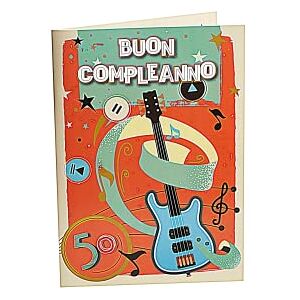 LINA SRL Guitar Interact. Music Card Birthday - Greeting Card LINA SRL Guitar Interact. Music Card Birthday - Greeting Card