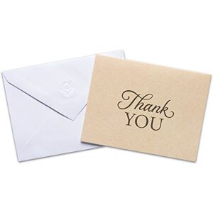 American Greetings Thank You Cards with Envelopes, Brown Kraft-Style (50-Count) American Greetings Thank You Cards with Envelopes, Brown Kraft-Style (50-Count)