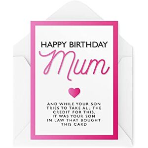 Tongue in Peach Funny Birthday Cards for Mum, LGBTQ Gay Greeting Card Mums, Your Son in Law Bought This Card Not Your Son, Comedy Humour Joke, CBH219 Tongue in Peach Funny Birthday Cards for Mum, LGBTQ Gay Greeting Card Mums, Your Son in Law Bought This Card Not Your Son, Comedy Humour Joke, CBH219