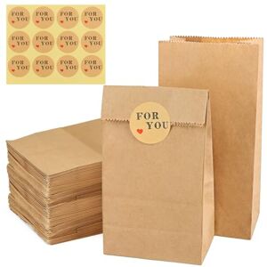 ASelected Brown Paper Bags 100Pcs Strung Gift bags Heavy Duty Paper Sandwich Bags 20 (FOR YOU) Stickers Suitable for Grocery, Fruits, Strong Takeaway Christmas Halloween Birthday Wedding Party ASelected Brown Paper Bags 100Pcs Strung Gift bags Heavy Duty Paper Sandwich Bags 20 (FOR YOU) Stickers Suitable for Grocery, Fruits, Strong Takeaway Christmas Halloween Birthday Wedding Party