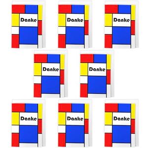 Artery8 Danke Thank You Cards Pack of 8 A6 Size Mondrian Style Abstract Design Blank Inside With Envelopes Modern German Thank You Notes for Events, Business, Weddings & Gifts Artery8 Danke Thank You Cards Pack of 8 A6 Size Mondrian Style Abstract Design Blank Inside With Envelopes Modern German Thank You Notes for Events, Business, Weddings & Gifts