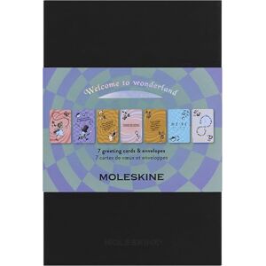 Moleskine Set of 7 Alice’s Adventures in Wonderland Greeting Cards, Recycled Paper Cards 9 x 14 cm with Back for Messages to Send or Collect Moleskine Set of 7 Alice’s Adventures in Wonderland Greeting Cards, Recycled Paper Cards 9 x 14 cm with Back for Messages to Send or Collect