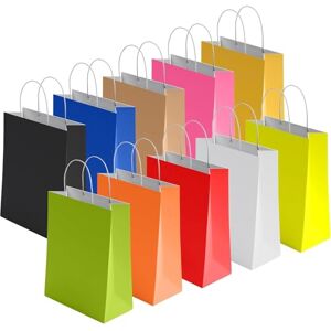 YUNJU 50 Pcs Small Assorted Paper Party Bags with Handles Colourful Paper Gift Bags for Kids Parties Weddings Birthdays Baby Showers Xmas and Sweets 18x22x8cm Kraft Bags YUNJU 50 Pcs Small Assorted Paper Party Bags with Handles Colourful Paper Gift Bags for Kids Parties Weddings Birthdays Baby Showers Xmas and Sweets 18x22x8cm Kraft Bags