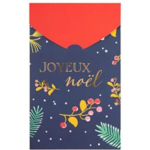 DRAEGER Paris Greeting Card Merry Christmas Blue Red Holly Mistletoe New Year's Eve Happy Holidays Hot Gold Finish 10.5 x 17 cm Made in England Envelope Included FSC® Paper DRAEGER Paris Greeting Card Merry Christmas Blue Red Holly Mistletoe New Year's Eve Happy Holidays Hot Gold Finish 10.5 x 17 cm Made in England Envelope Included FSC® Paper