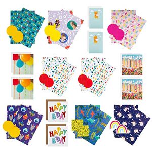 Hallmark Kids Birthday Cards, Wrap and Tags Bundle 8 Gift Wrap and Tag Packs in 7 Designs and 8 Cards in 4 Designs Hallmark Kids Birthday Cards, Wrap and Tags Bundle 8 Gift Wrap and Tag Packs in 7 Designs and 8 Cards in 4 Designs