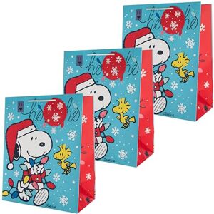 Hallmark Gift Bags, Large Gift Bags for Presents, Snoopy & Woodstock Gift Bags, Peanuts Comics, Christmas, Pack of 3 Hallmark Gift Bags, Large Gift Bags for Presents, Snoopy & Woodstock Gift Bags, Peanuts Comics, Christmas, Pack of 3