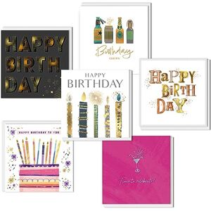 Piccadilly Greetings Pack Of Assorted Birthday Cards Multipack Birthday Cards Pack Of 6 16 x 16 cm Includes 6 Designs, with White Envelopes, Suitable for All Occasions Piccadilly Greetings Pack Of Assorted Birthday Cards Multipack Birthday Cards Pack Of 6 16 x 16 cm Includes 6 Designs, with White Envelopes, Suitable for All Occasions