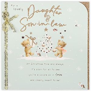Clintons : Daughter and Son in Law Bears Around Tree Christmas Card, Multi-Colour, 192 x 192 (1181361) Clintons : Daughter and Son in Law Bears Around Tree Christmas Card, Multi-Colour, 192 x 192 (1181361)