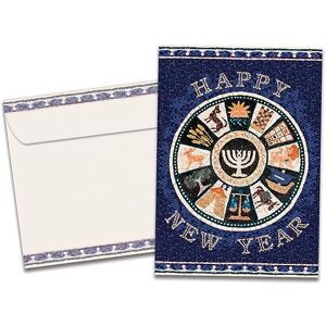 Tree-Free Greetings Rosh Hashanah Cards Artful Designs 10 Cards + Matching Envelopes Made in USA 100% Recycled Paper 5"x7" 12 Tribes Mosaic (HB53491) Tree-Free Greetings Rosh Hashanah Cards Artful Designs 10 Cards + Matching Envelopes Made in USA 100% Recycled Paper 5"x7" 12 Tribes Mosaic (HB53491)