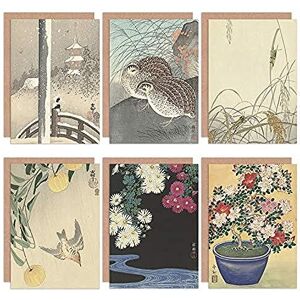 Artery8 - Ohara Koson Japan - Beige - 6 cards - Greeting Card Artery8 - Ohara Koson Japan - Beige - 6 cards - Greeting Card
