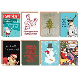 Wee Blue Coo Rude Christmas Card Pack Wee Blue Coo Rude Christmas Card Pack