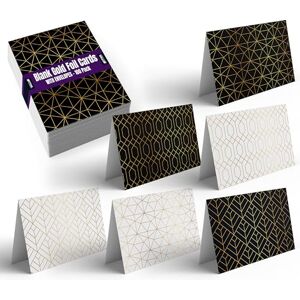 Better Office Products 100-Pack All Occasion Greeting Cards, Assorted Blank Note Cards, 4 x 6 inch, 6 Elegant Gold Foil Geometric Designs, Blank Inside, with Envelopes, 100 Pack Better Office Products 100-Pack All Occasion Greeting Cards, Assorted Blank Note Cards, 4 x 6 inch, 6 Elegant Gold Foil Geometric Designs, Blank Inside, with Envelopes, 100 Pack