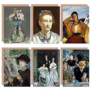 Artery8 - Edouard Manet Cafe Balcony - Pack of 6 - One Size - Greeting Card Artery8 - Edouard Manet Cafe Balcony - Pack of 6 - One Size - Greeting Card