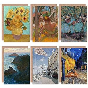 Artery8 - Van Gogh Monet Degas - blue - Greeting Card Artery8 - Van Gogh Monet Degas - blue - Greeting Card