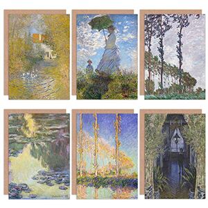 Artery8 - Claude Monet Poplars Apartment Lillies Geese - Greeting Card Pack Artery8 - Claude Monet Poplars Apartment Lillies Geese - Greeting Card Pack