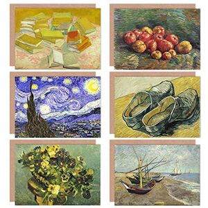 Artery8 - Vincent Van Gogh - Pack of 6 - One Size - Greeting Card Artery8 - Vincent Van Gogh - Pack of 6 - One Size - Greeting Card
