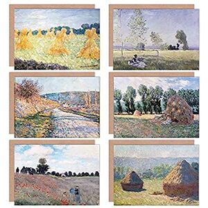 Artery8 - Claude Monet Haystacks - Greeting Card Pack Artery8 - Claude Monet Haystacks - Greeting Card Pack