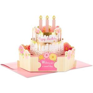 Hallmark Paper Wonder Birthday Pop Up Card for Women (Pink and Gold Birthday Cake) Hallmark Paper Wonder Birthday Pop Up Card for Women (Pink and Gold Birthday Cake)