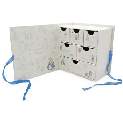 Robert Frederick My Little Keepsake Beatrix Potter Keepsake Box Peter Rabbit Memory Box with 6 Drawers New Baby Gift with Ribbon Closure Robert Frederick My Little Keepsake Beatrix Potter Keepsake Box Peter Rabbit Memory Box with 6 Drawers New Baby Gift with Ribbon Closure