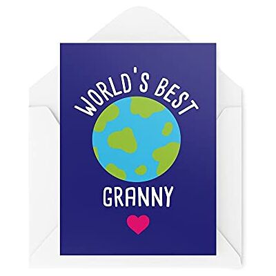 Tongue in Peach Cute Grandparent Cards Birthday Card World's Best Granny for Her Birthday From The Grandkids Novelty Gift Mum Grandma Nana CBH556 Tongue in Peach Cute Grandparent Cards Birthday Card World's Best Granny for Her Birthday From The Grandkids Novelty Gift Mum Grandma Nana CBH556