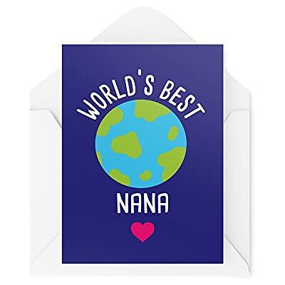 Tongue in Peach Cute Grandparent Cards Birthday Card World's Best Nana for Her Birthday From The Grandkids Novelty Gift Mum Grandma Granny CBH557 Tongue in Peach Cute Grandparent Cards Birthday Card World's Best Nana for Her Birthday From The Grandkids Novelty Gift Mum Grandma Granny CBH557