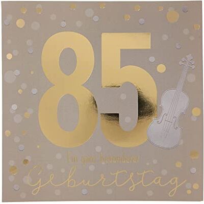 Depesche 11515-055 85th Birthday Number Card with Music, Refined Folding Card with Original Text Inside Including Envelope, Format 15.5 x 15.5 cm Depesche 11515-055 85th Birthday Number Card with Music, Refined Folding Card with Original Text Inside Including Envelope, Format 15.5 x 15.5 cm