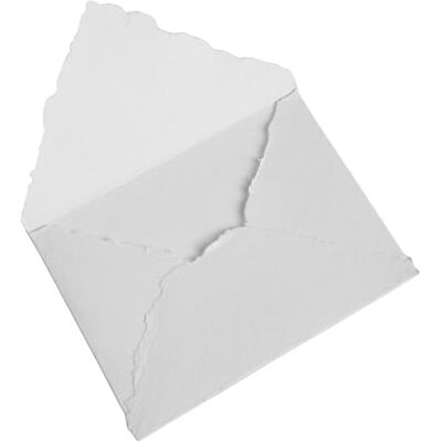 WANDERINGS Handmade White Deckle Edge Envelope -11x16 cm Package of 25 for Announcements Wedding Invitations Save the Dates Engagement Announcement Baby Shower Greeting Cards Crafts 250 GSM WANDERINGS Handmade White Deckle Edge Envelope -11x16 cm Package of 25 for Announcements Wedding Invitations Save the Dates Engagement Announcement Baby Shower Greeting Cards Crafts 250 GSM