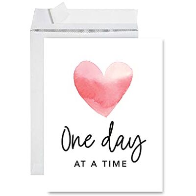 Andaz Press Funny Get Well Soon Jumbo Card 8.5 x 11 inch Blank One Day At A Time Well Wishes Greeting Card with Envelope Big Wishing Good Health Sympathy Feel Better Soon From All Of Us Card, 1-Pack Andaz Press Funny Get Well Soon Jumbo Card 8.5 x 11 inch Blank One Day At A Time Well Wishes Greeting Card with Envelope Big Wishing Good Health Sympathy Feel Better Soon From All Of Us Card, 1-Pack
