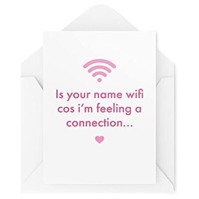 Tongue in Peach Funny Valentine's Day Cards Couples Card Couple Greetings Card Is Your Name Wifi Banter Joke Girlfriend Boyfriend Love CBH822 Tongue in Peach Funny Valentine's Day Cards Couples Card Couple Greetings Card Is Your Name Wifi Banter Joke Girlfriend Boyfriend Love CBH822