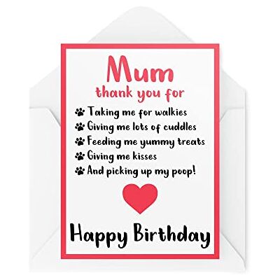 Tongue in Peach Funny Birthday Cards for Mum from The Dog Pet Lover Greeting Cards On Her Birthday Puppy Owner Card Thanks for Looking After Me CBH237, A5 Tongue in Peach Funny Birthday Cards for Mum from The Dog Pet Lover Greeting Cards On Her Birthday Puppy Owner Card Thanks for Looking After Me CBH237, A5
