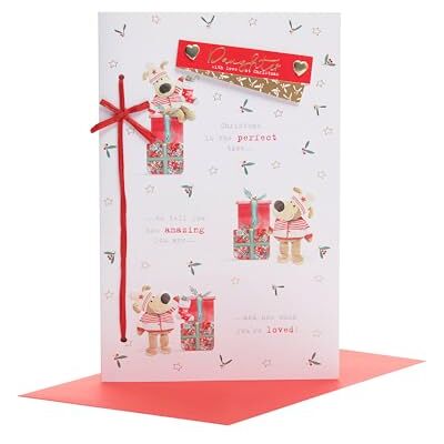 Boofle Daughter With Love Embellished Christmas Greeting Card Cute Xmas Cards Boofle Daughter With Love Embellished Christmas Greeting Card Cute Xmas Cards