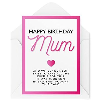 Tongue in Peach Funny Birthday Cards for Mum, LGBTQ Gay Greeting Card Mums, Your Son in Law Bought This Card Not Your Son, Comedy Humour Joke, CBH219 Tongue in Peach Funny Birthday Cards for Mum, LGBTQ Gay Greeting Card Mums, Your Son in Law Bought This Card Not Your Son, Comedy Humour Joke, CBH219