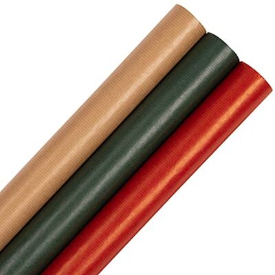 Hallmark Multi Occasion Multi-Roll Kraft Wrapping Paper, Pack of 3, 3M Each 3 Rolls in 3 Colours (Christmas/Birthday/Anniversary) Hallmark Multi Occasion Multi-Roll Kraft Wrapping Paper, Pack of 3, 3M Each 3 Rolls in 3 Colours (Christmas/Birthday/Anniversary)