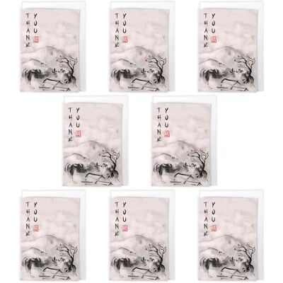 Artery8 Thank You Cards Pack of 8 A6 Size Japanese Inspired Designs with Sakura & Mount Fuji Blank Inside With Envelopes Elegant Minimalist Gratitude Notes for All Occasions Artery8 Thank You Cards Pack of 8 A6 Size Japanese Inspired Designs with Sakura & Mount Fuji Blank Inside With Envelopes Elegant Minimalist Gratitude Notes for All Occasions