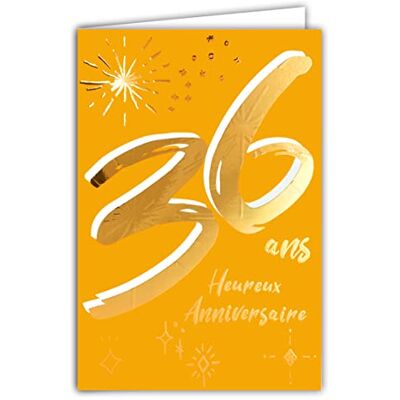 Afie - 69-2436 - 36th Birthday - 11.5x17cm - Greeting card Afie - 69-2436 - 36th Birthday - 11.5x17cm - Greeting card