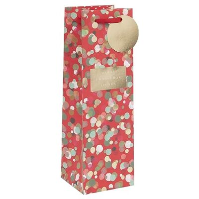 Glick Christmas Bottle Gift Bag, Bottle Gift Bag for Christmas, Gift Wrapping Bag for Xmas, Christmas Bag for Drinks, (Red) Glick Christmas Bottle Gift Bag, Bottle Gift Bag for Christmas, Gift Wrapping Bag for Xmas, Christmas Bag for Drinks, (Red)
