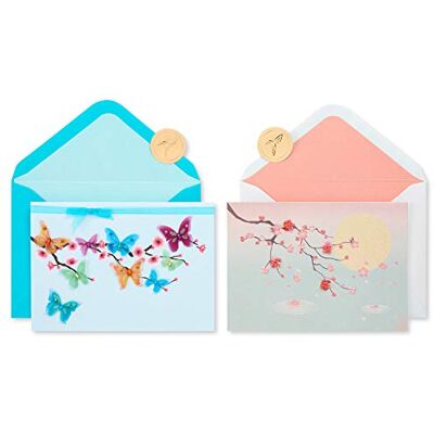 Papyrus Blank Cards with Envelopes, Cherry Blossoms (2-Count) Papyrus Blank Cards with Envelopes, Cherry Blossoms (2-Count)