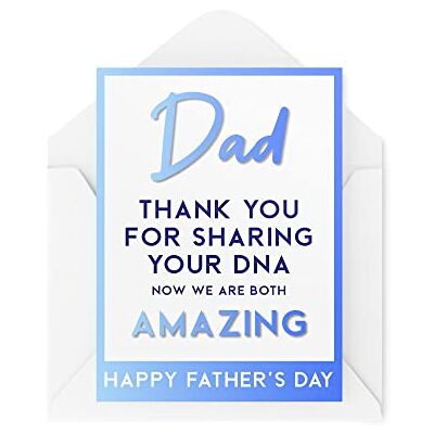 Tongue in Peach Funny Father's Day Cards, Cards for Dad, Greeting Cards for Him, Thanks for Sharing My DNA Amazing, Comedy Humour Joke Banter, CBH184 Tongue in Peach Funny Father's Day Cards, Cards for Dad, Greeting Cards for Him, Thanks for Sharing My DNA Amazing, Comedy Humour Joke Banter, CBH184