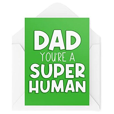 Tongue in Peach Funny Father's Day Cards Dad You're A Super Human Card For Him Dad's Birthday Daddy Husband Thank You Celebration Son Daughter CBH984 Tongue in Peach Funny Father's Day Cards Dad You're A Super Human Card For Him Dad's Birthday Daddy Husband Thank You Celebration Son Daughter CBH984