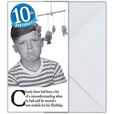 Emotional Rescue Age 10 Birthday Boy Card,130x235mm Emotional Rescue Age 10 Birthday Boy Card,130x235mm
