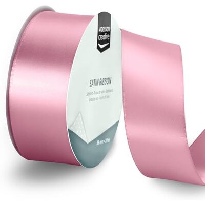 Creative Labs Satin Ribbon Old Pink 65.6 ft x 1.5" Thin Ribbon for Gift Wrapping and Crafting, 20m x 38mm Creative Labs Satin Ribbon Old Pink 65.6 ft x 1.5" Thin Ribbon for Gift Wrapping and Crafting, 20m x 38mm