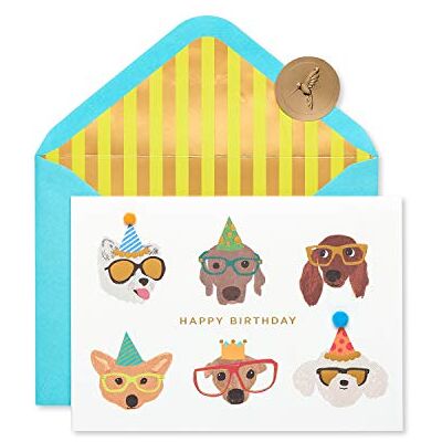 Papyrus Birthday Card (Dogs with Glasses) Papyrus Birthday Card (Dogs with Glasses)