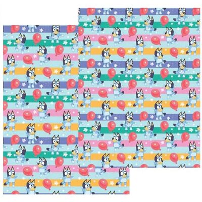 Danilo Promotions LTD Bluey Wrapping Paper Roll Wrap, 3 Metres Excellent for Large Presents & Birthday gifts Danilo Promotions LTD Bluey Wrapping Paper Roll Wrap, 3 Metres Excellent for Large Presents & Birthday gifts