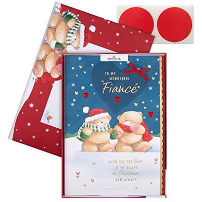 Hallmark Boxed Christmas Card for Fiancé Cute Forever Friends Winter Love Design Hallmark Boxed Christmas Card for Fiancé Cute Forever Friends Winter Love Design