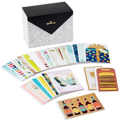 Hallmark Pack of 24 Handmade Assorted Boxed Greeting Cards, Painted Dots—Birthday Cards, Baby Shower Cards, Wedding Cards, Sympathy Cards, Thinking of You Cards, Thank You Cards Hallmark Pack of 24 Handmade Assorted Boxed Greeting Cards, Painted Dots—Birthday Cards, Baby Shower Cards, Wedding Cards, Sympathy Cards, Thinking of You Cards, Thank You Cards