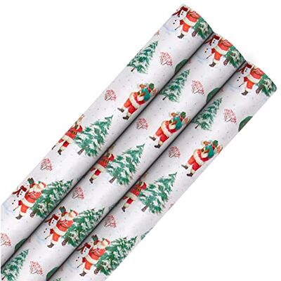 Hallmark - 25575682 - Santa and Christmas tree design - Gift wrap set Hallmark - 25575682 - Santa and Christmas tree design - Gift wrap set