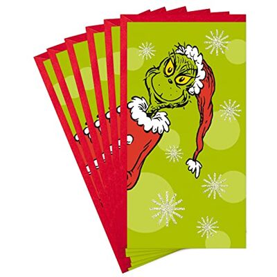 Hallmark Grinch Christmas Cards, Pack of Money or Gift Card Holders, Dr. Seuss' How The Grinch Stole Christmas! (6 Holiday Cards With Envelopes) Hallmark Grinch Christmas Cards, Pack of Money or Gift Card Holders, Dr. Seuss' How The Grinch Stole Christmas! (6 Holiday Cards With Envelopes)