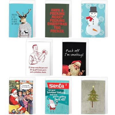 Artery8 Funny Rude Christmas Cards Set of 8 A6 Size Adult Humour Cheeky Xmas Designs Artery8 Funny Rude Christmas Cards Set of 8 A6 Size Adult Humour Cheeky Xmas Designs
