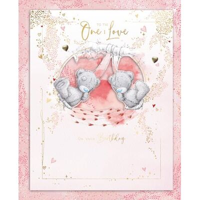 Me To You Tatty Teddy Luxury Boxed Birthday Greeting Card To The One I Love Bears On A Swing 8x10ins Official Collection Me To You Tatty Teddy Luxury Boxed Birthday Greeting Card To The One I Love Bears On A Swing 8x10ins Official Collection